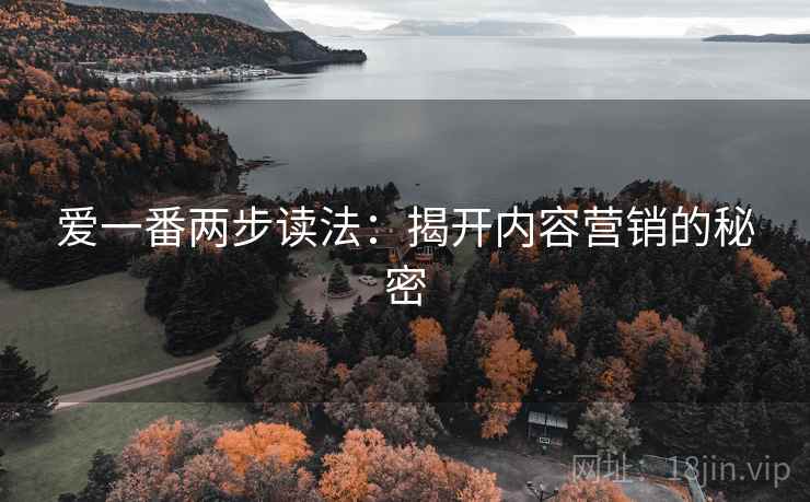 爱一番两步读法：揭开内容营销的秘密