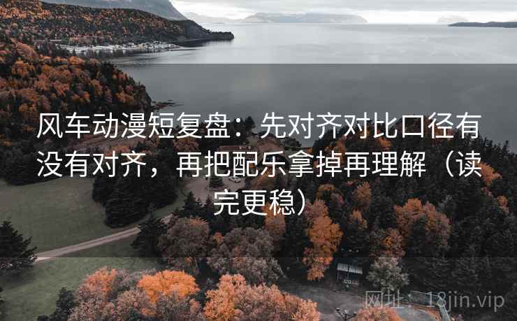 风车动漫短复盘：先对齐对比口径有没有对齐，再把配乐拿掉再理解（读完更稳）